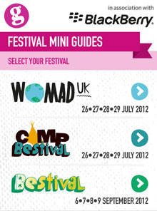 Guardian partners with BlackBerry for festival coverage