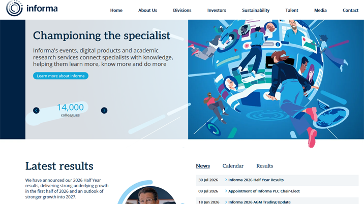 Informa publishes half year results