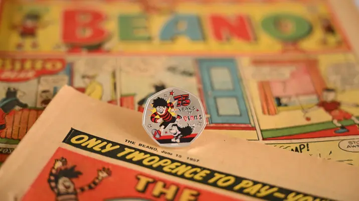 Dennis The Menace makes his mark on a 50P
